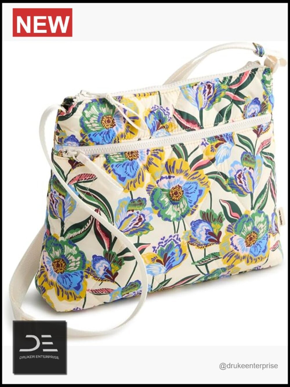 Featherweight Diamond-Quilted Nylon Crossbody Bag with Adjustable Strap